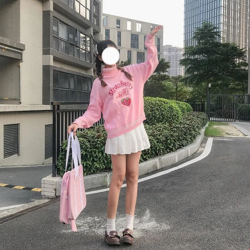 Strawberry Milk Knit Sweater