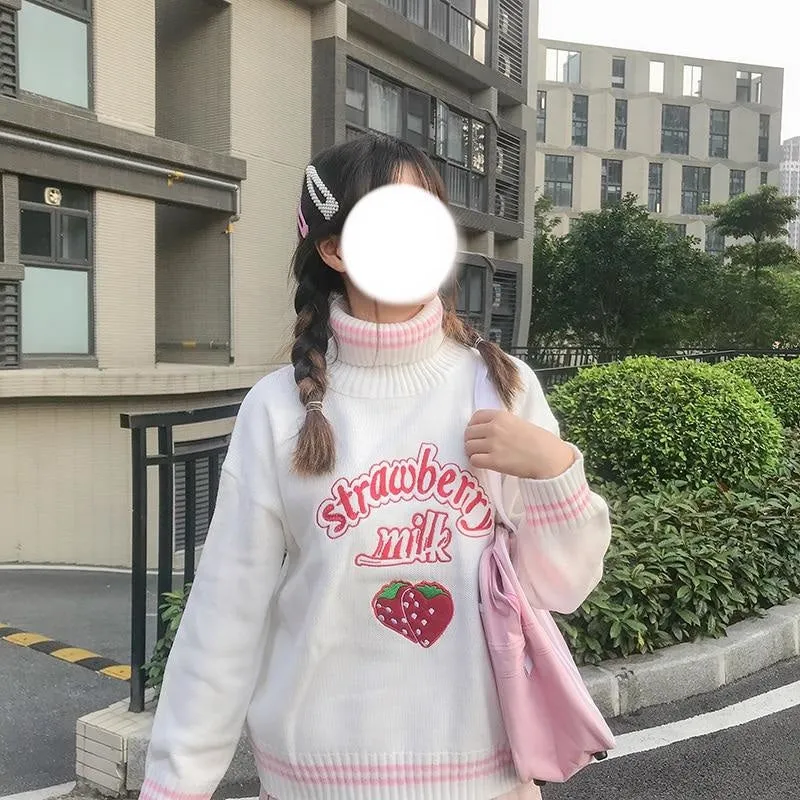 Strawberry Milk Knit Sweater