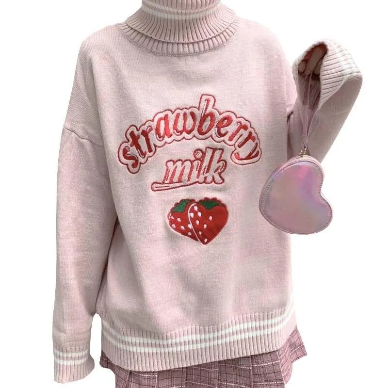 Strawberry Milk Knit Sweater