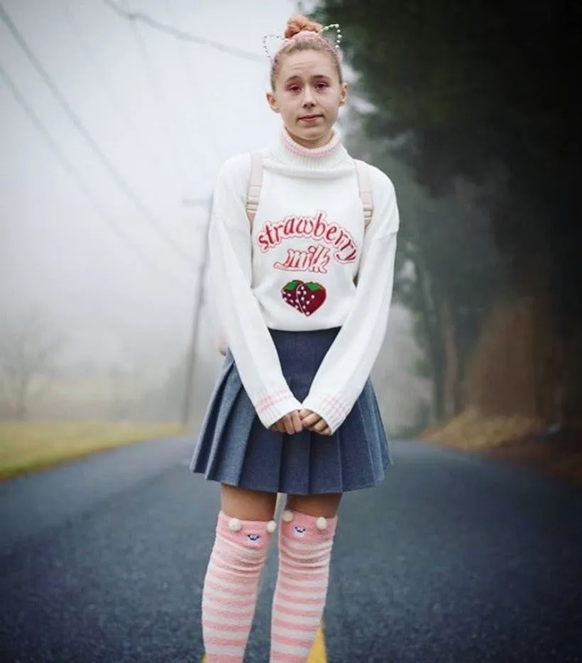 Strawberry Milk Knit Sweater