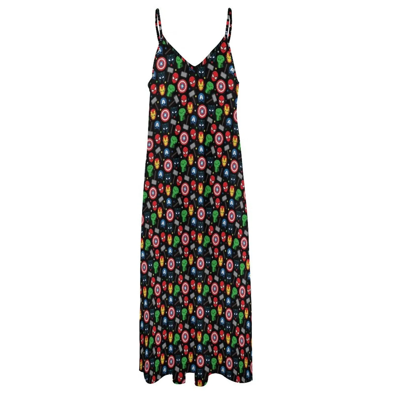 Super Heroes Women's Summer Slip Long Dress