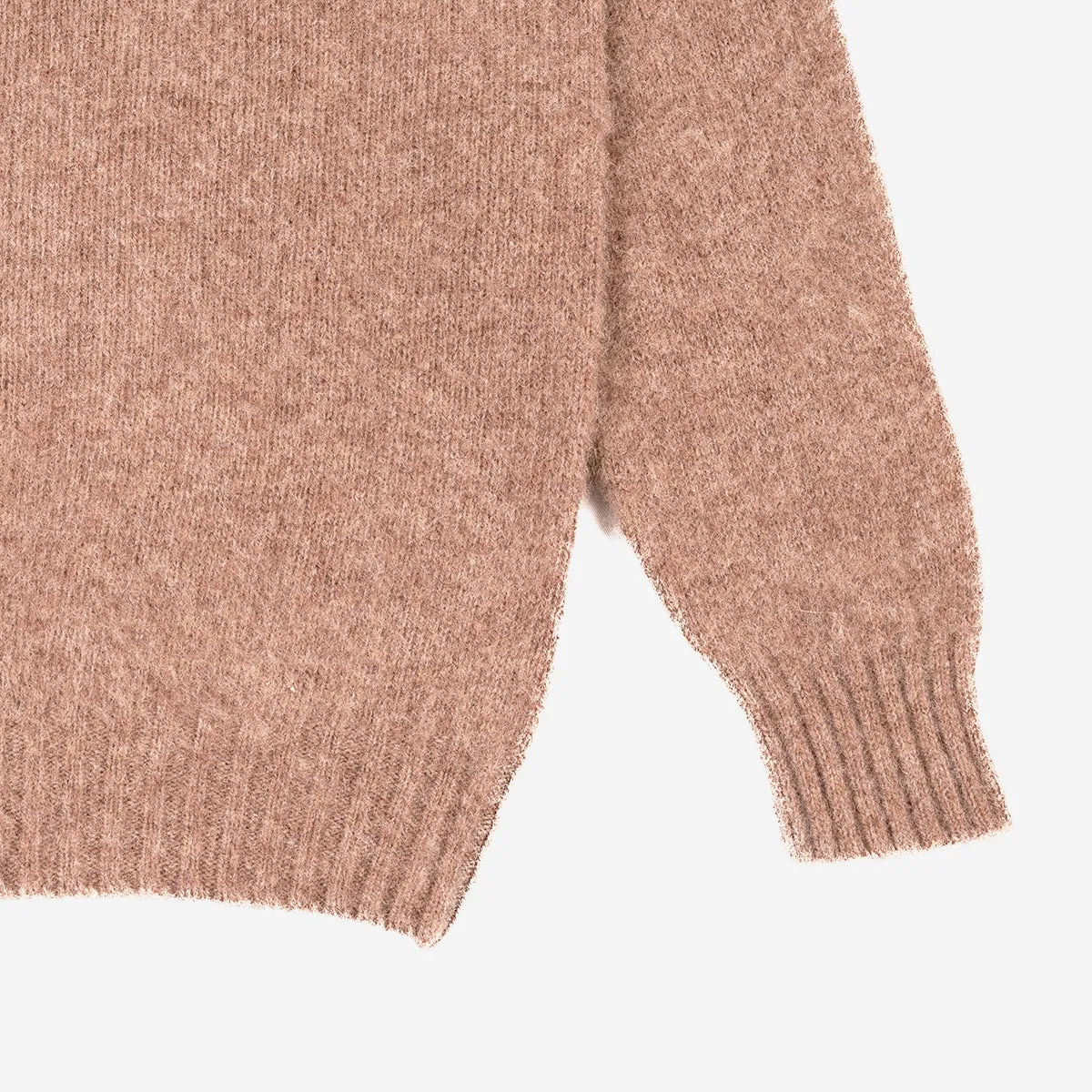 Supersoft Shaggy Wool Crew Sweater - Nutmeg