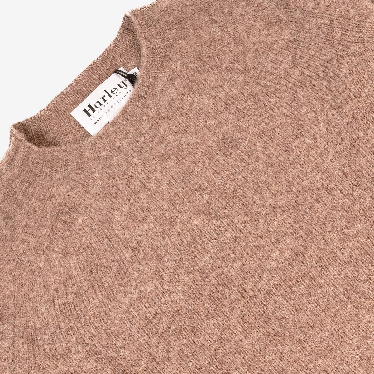 Supersoft Shaggy Wool Crew Sweater - Nutmeg