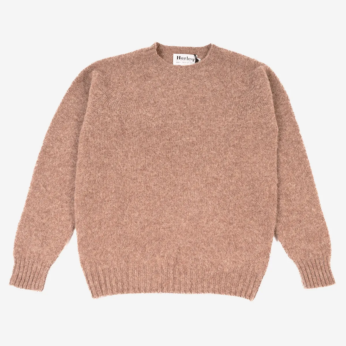 Supersoft Shaggy Wool Crew Sweater - Nutmeg