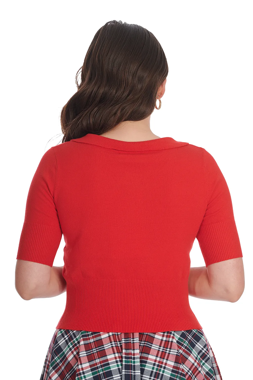 Sweet Sunny Collared Sweater in Red by Banned Apparel