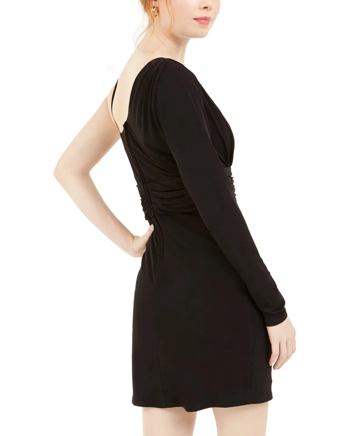 Teeze Me Junior's One Shoulder Bodycon Dress Black Size 13