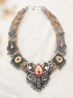 The Florid Knotted Jute Necklace