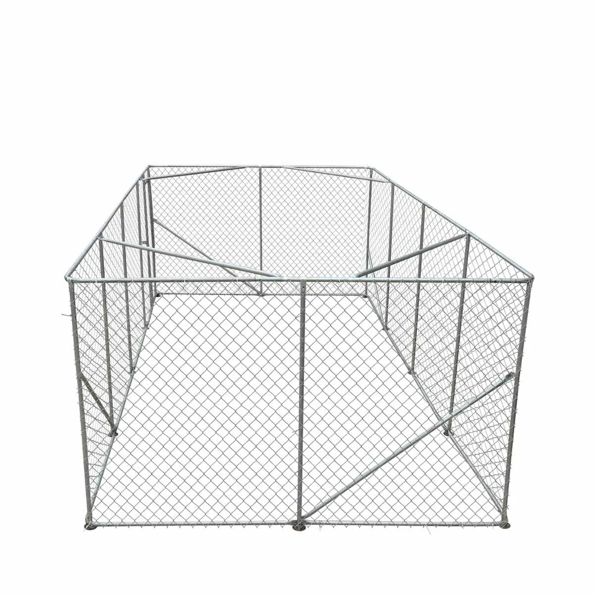 TMG Industrial 10’ x 20’ Outdoor Dog Kennel Playpen, Outdoor Dog Runner, Pet Exercise House, Lockable Gate, 6’ Chain-Link Fence, TMG-DCP1020