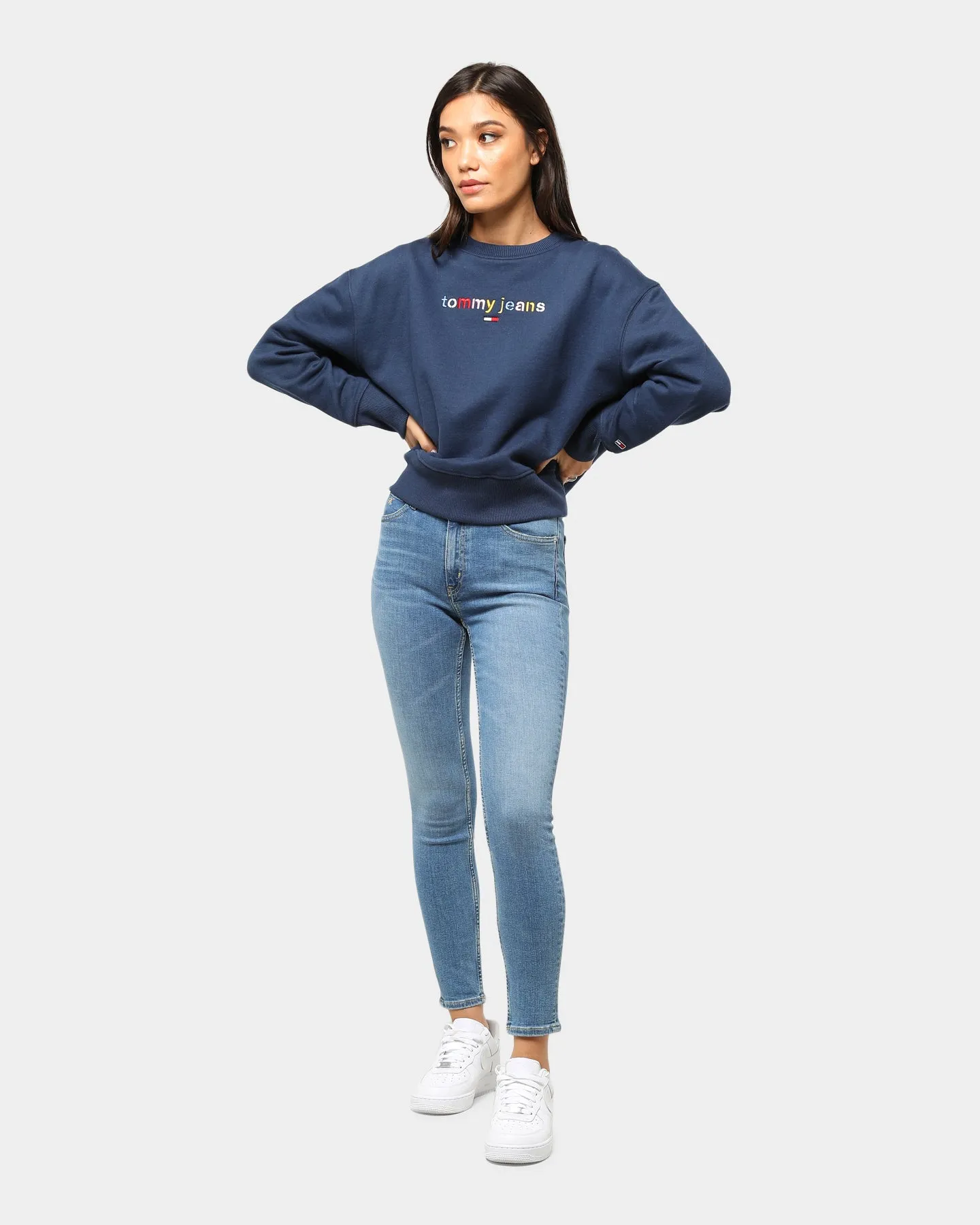 Tommy Jeans Women's TJW Modern Logo Sweater Black Iris