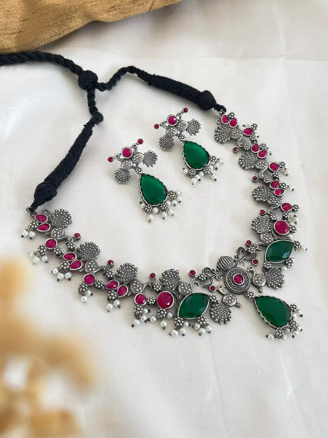 Traditional Oxidised Necklace Set