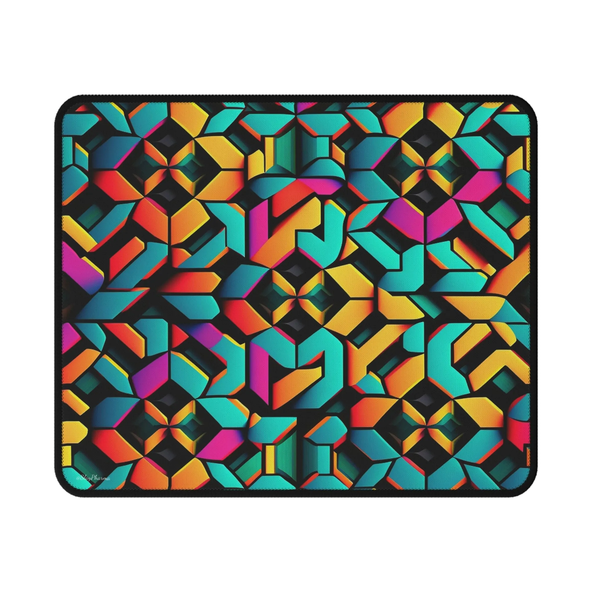 Trippy Geometric Pattern Mouse Pad #3