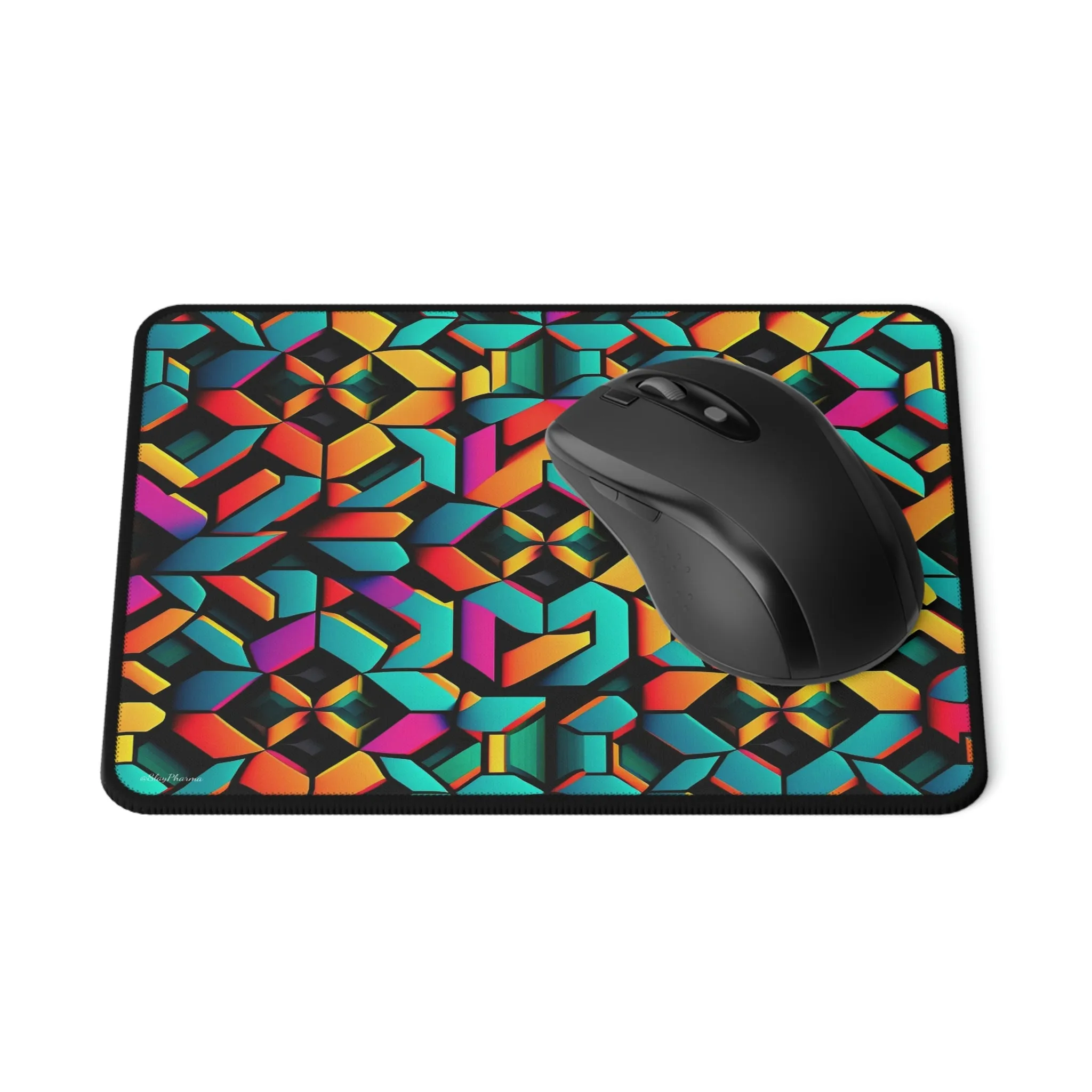 Trippy Geometric Pattern Mouse Pad #3