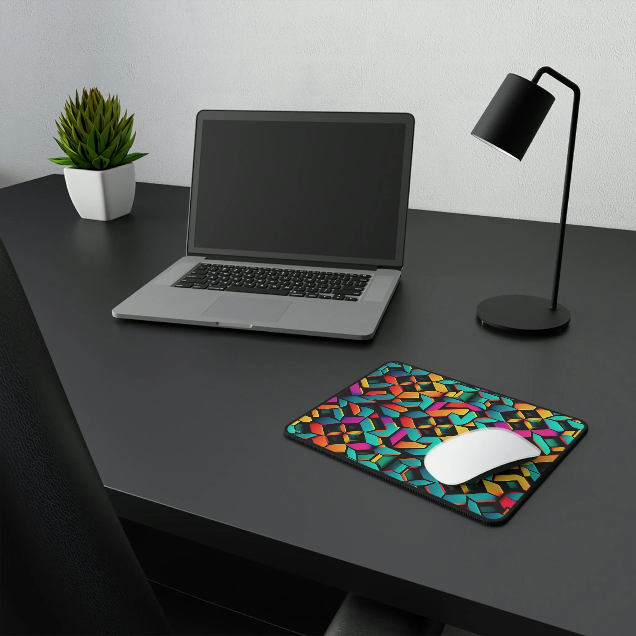 Trippy Geometric Pattern Mouse Pad #3