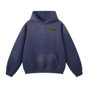 TSWG (Tough Smooth Well Groomed) (Royal Blue)Streetwear Unisex Monkey Washed Dyed Fleece Hoodie