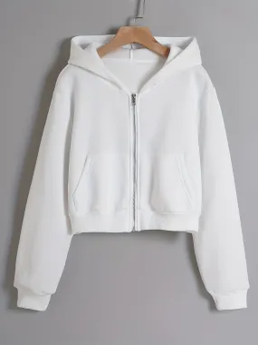 UltraComfy Womens ZipUp Hoodie for Stylish Crop Enthusiasts