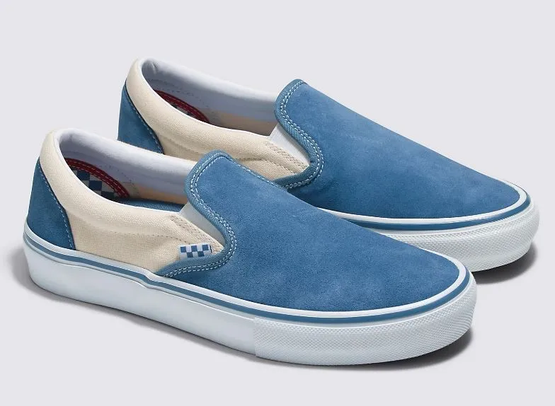 Vans Skate Slip-On Shoe - Cream/Light Navy