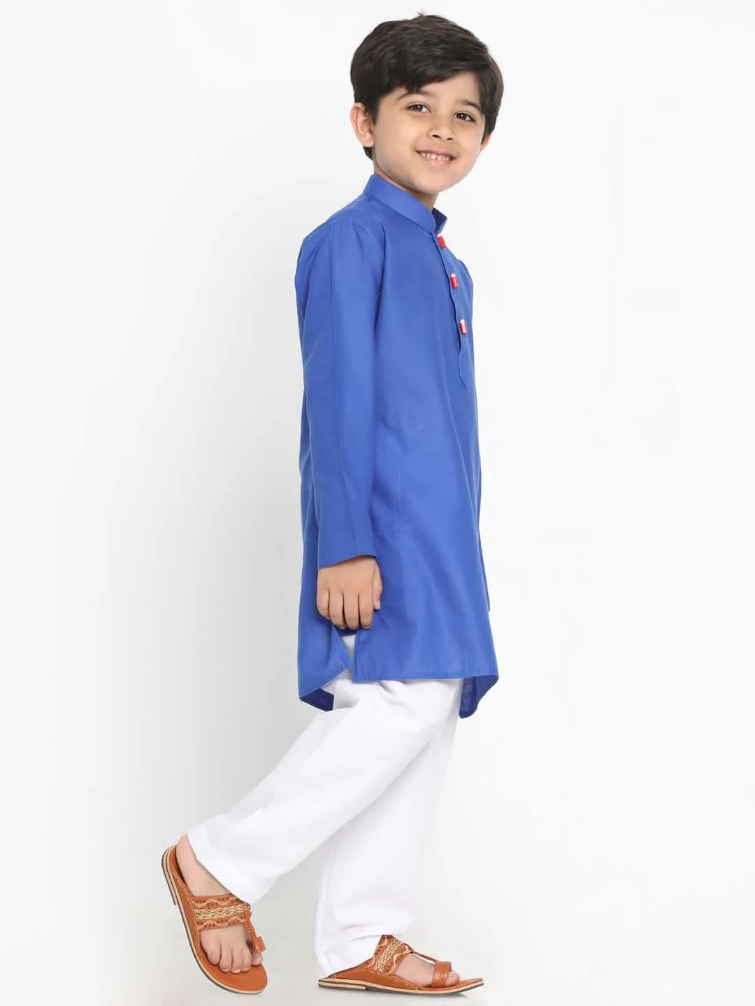 Vastramay Boy's Cotton Kurta and Pyjama Set