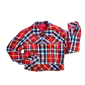 Vintage 1960's Red Plaid Jacket 10-12Y