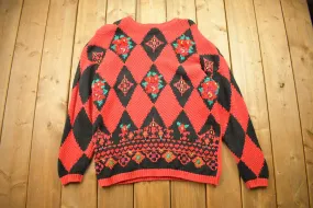 Vintage 1990s All Over Pattern Crewneck