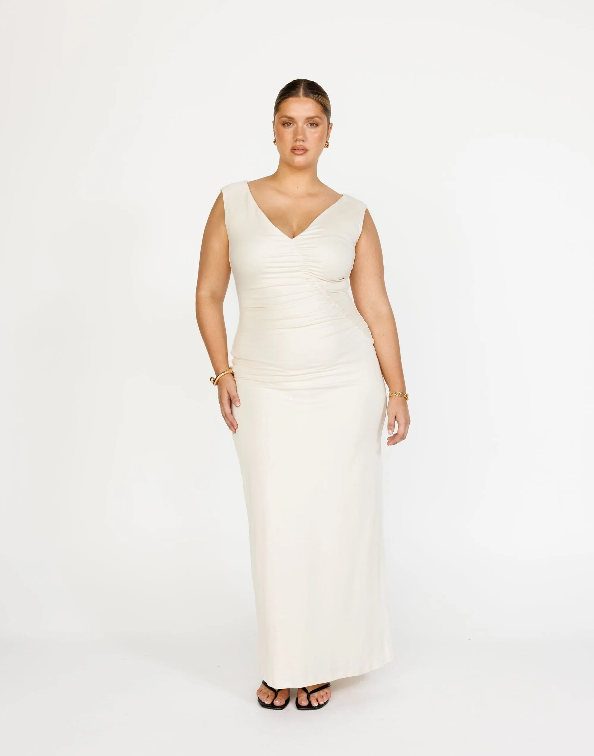 Viola Maxi Dress (Oat)