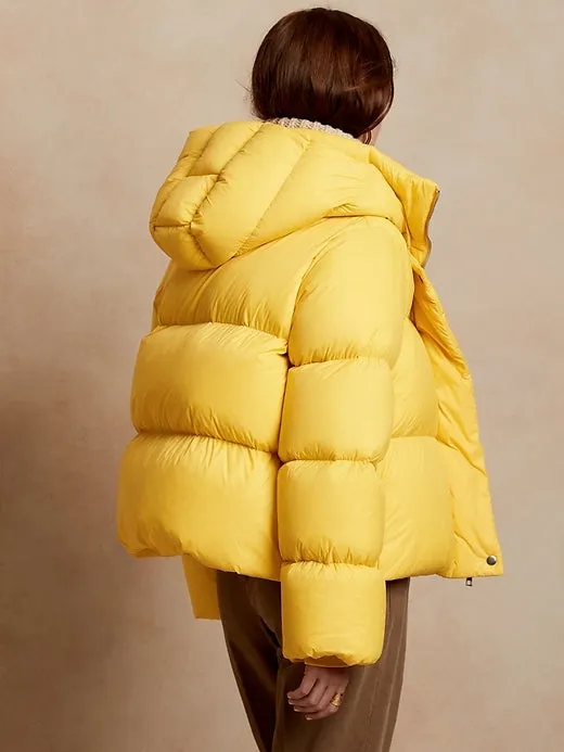 Water-Repellant Puffer Jacket in Going Bananas