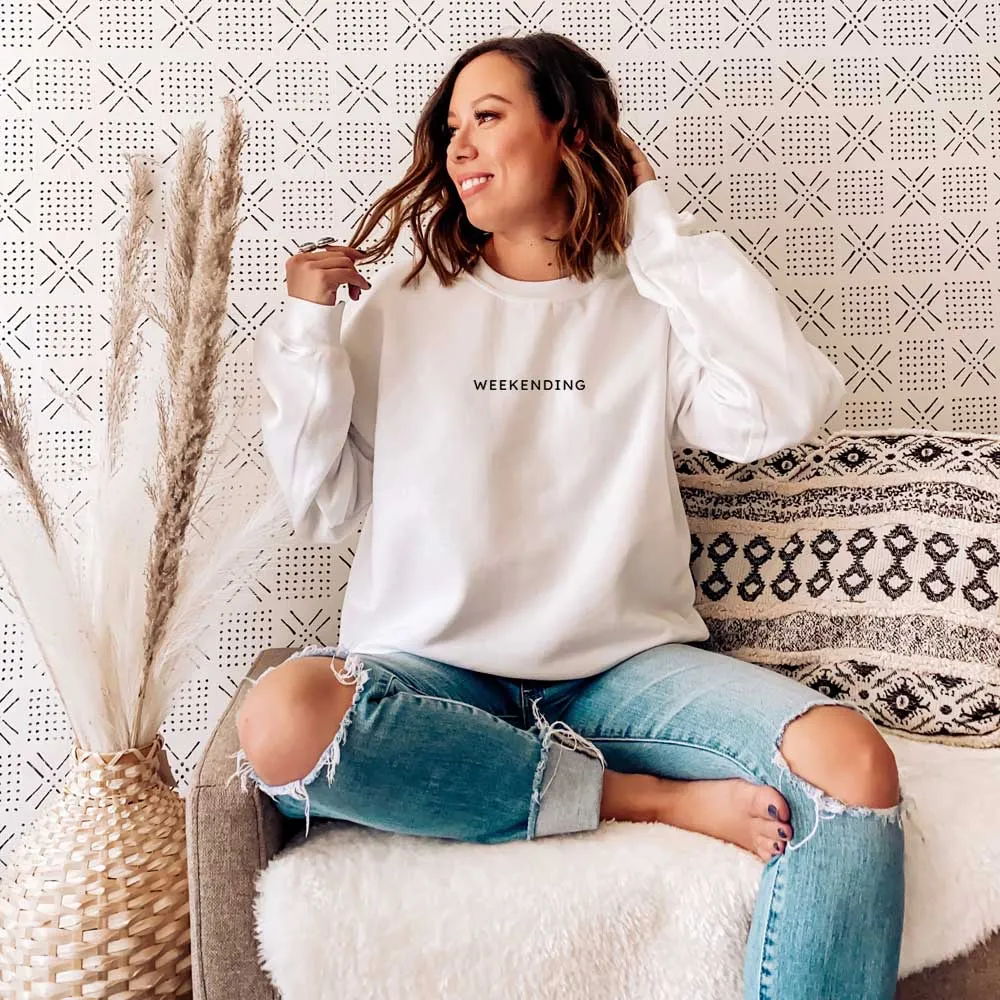 Weekending Sweatshirt in White or Grey