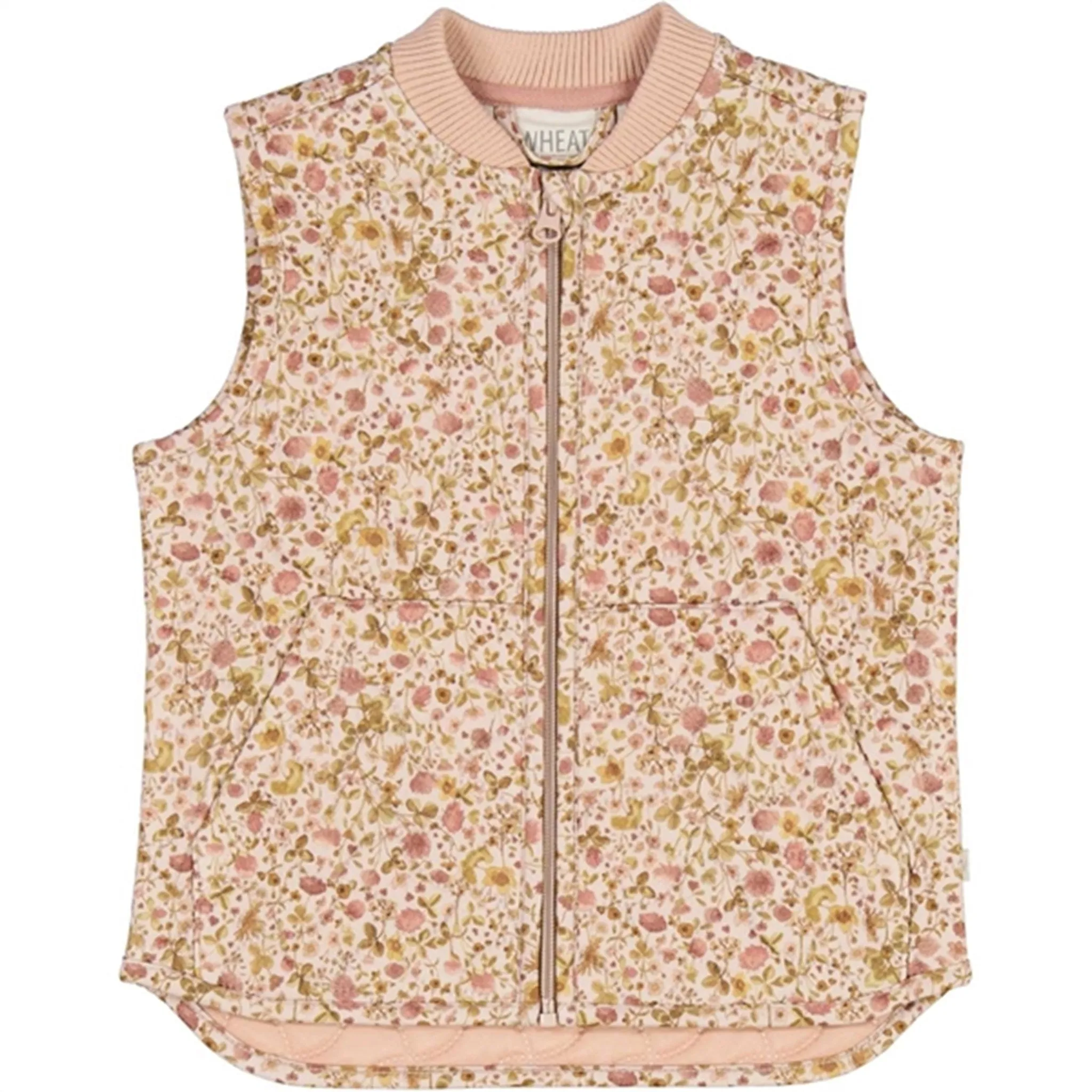 Wheat Thermo Watercolor Flora Vest Gilet Ede