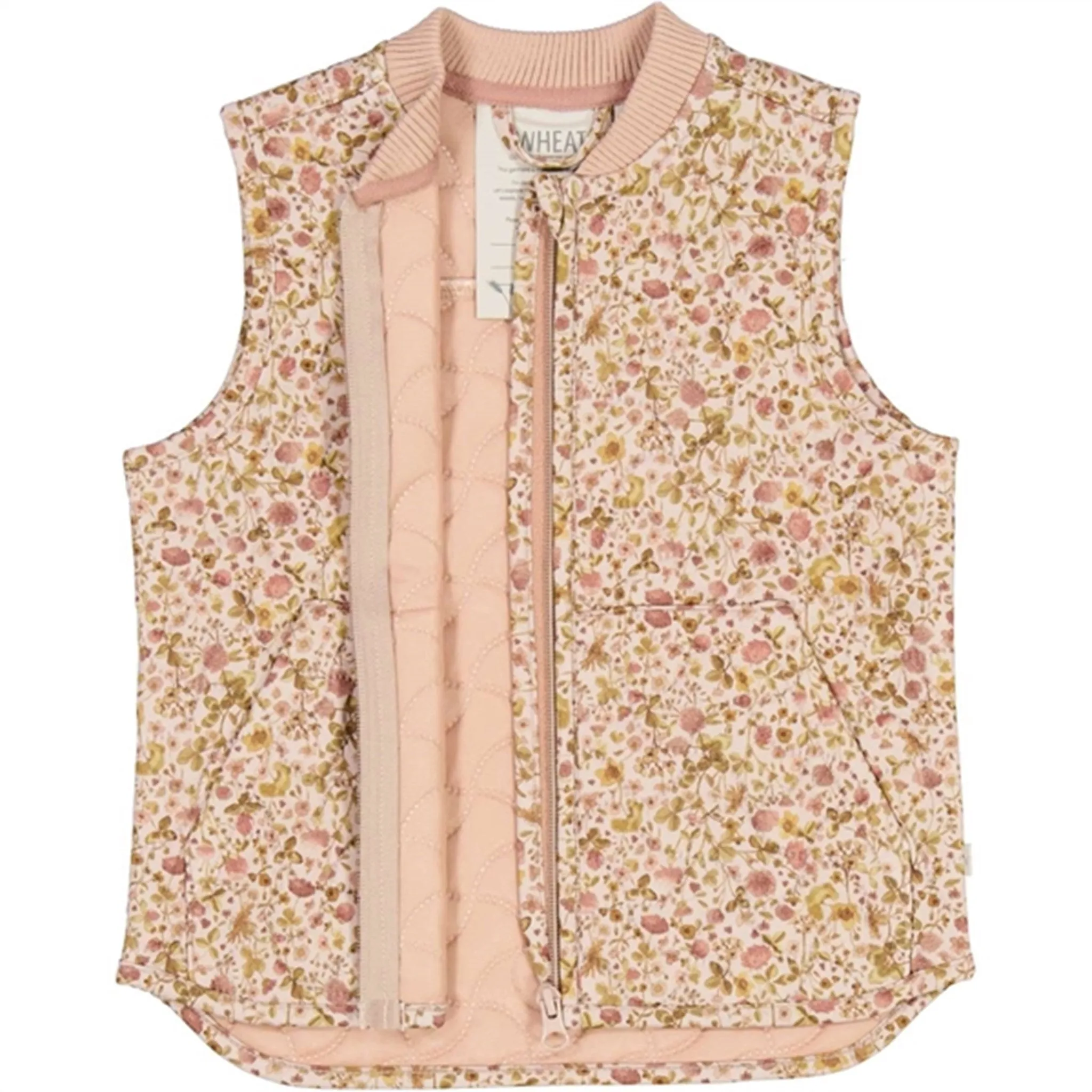 Wheat Thermo Watercolor Flora Vest Gilet Ede