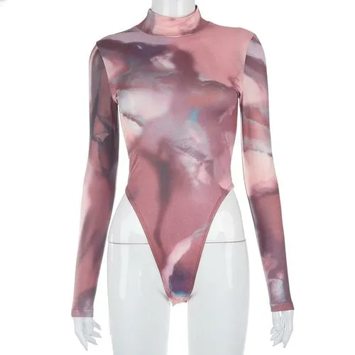 Women's Turtleneck Spandex Long Sleeve Leotard