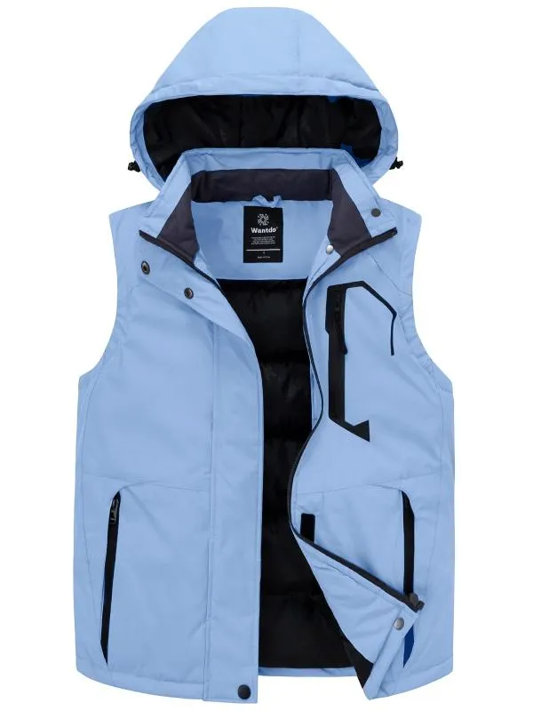 Women's Waterproof Winter Puffer Vest Insulated Gilet Eco-friendly Fabrics