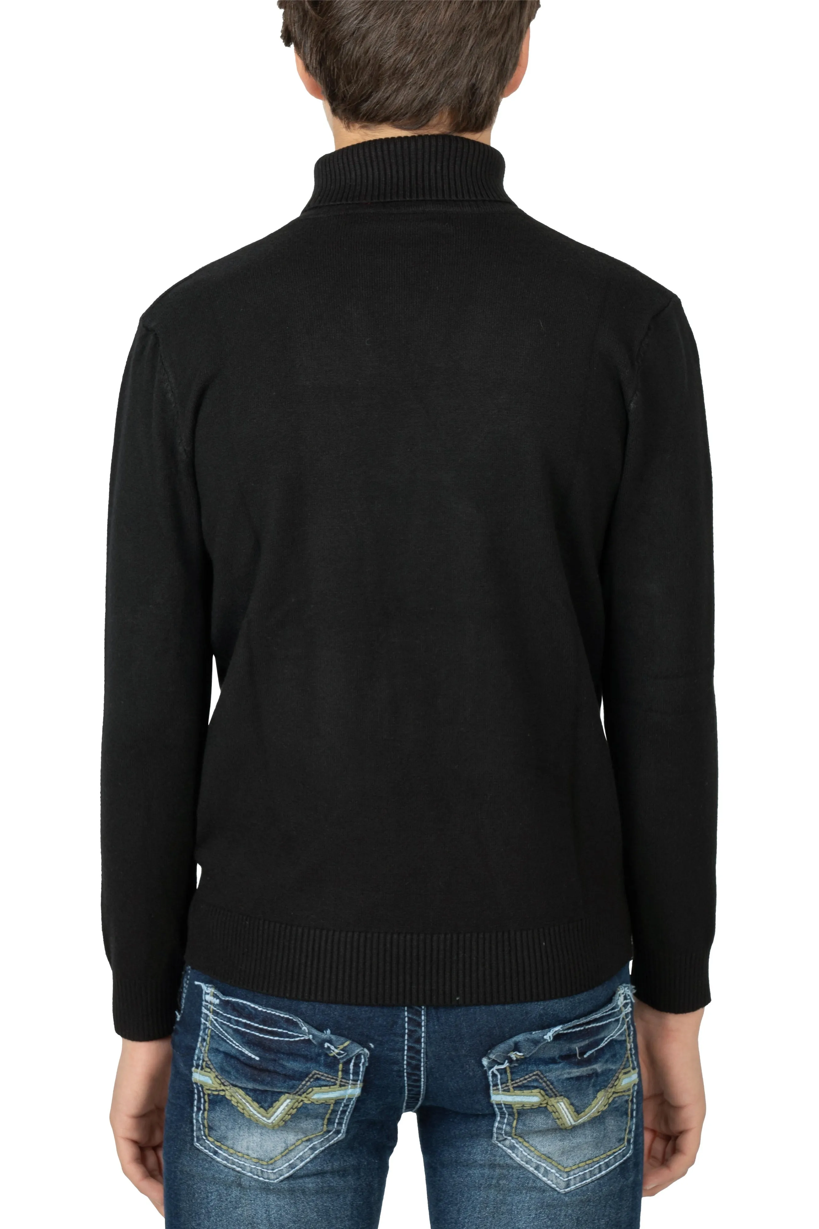 X RAY Boy's Turtleneck Sweater, Soft Slim Fit Middleweight Pullover Sweaters