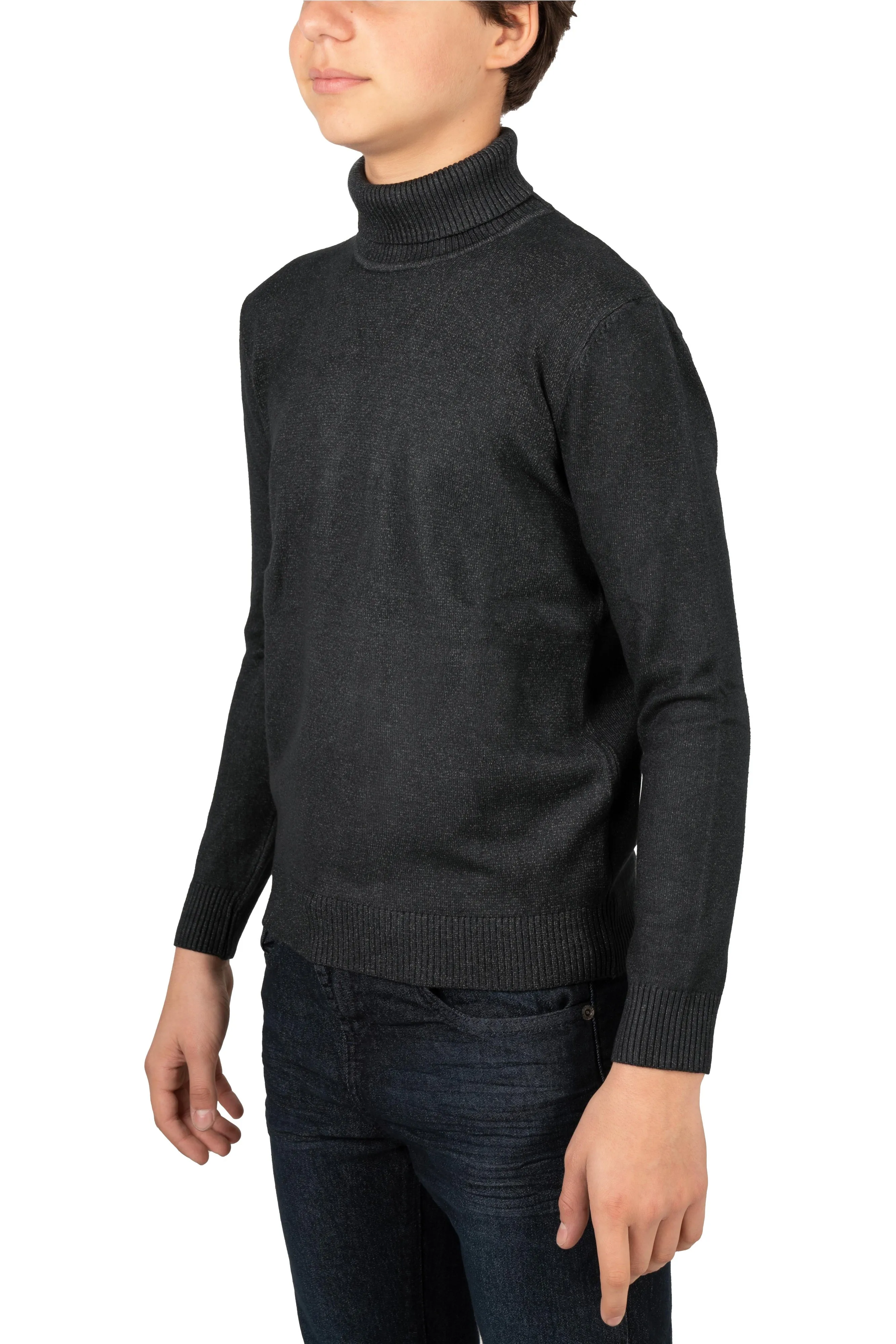 X RAY Boy's Turtleneck Sweater, Soft Slim Fit Middleweight Pullover Sweaters