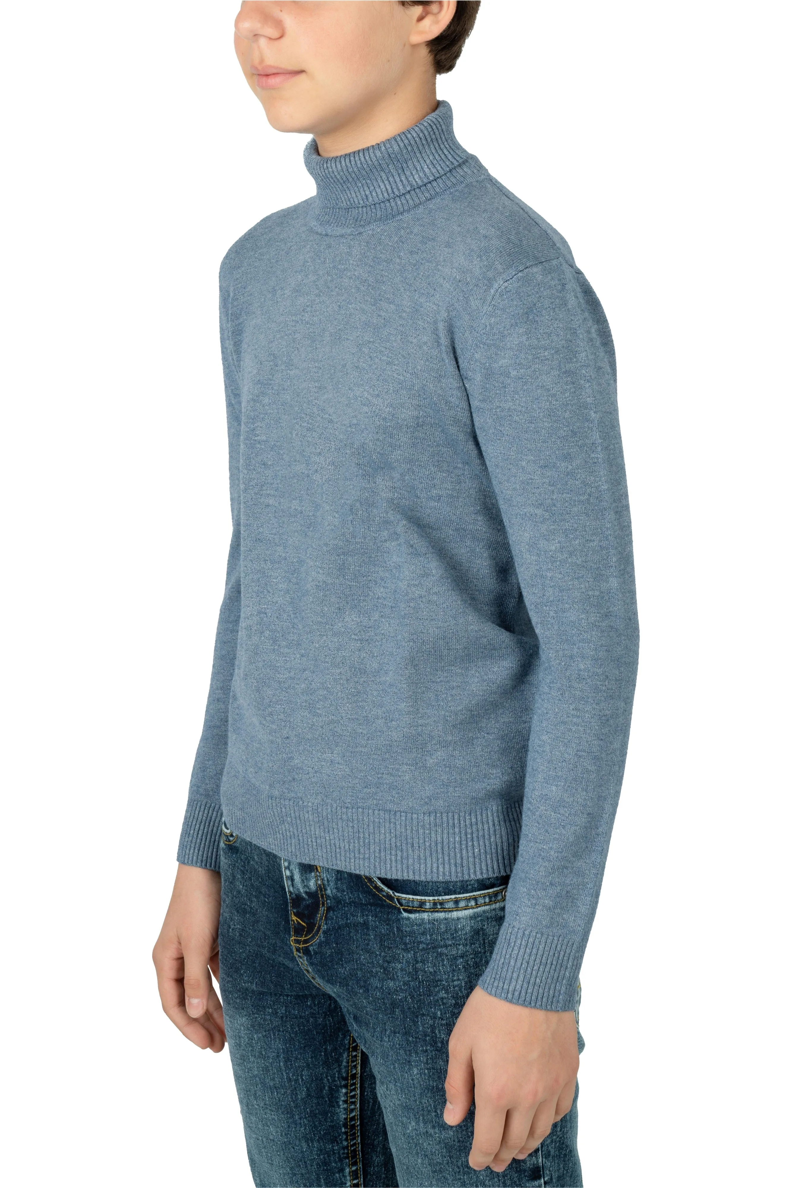 X RAY Boy's Turtleneck Sweater, Soft Slim Fit Middleweight Pullover Sweaters