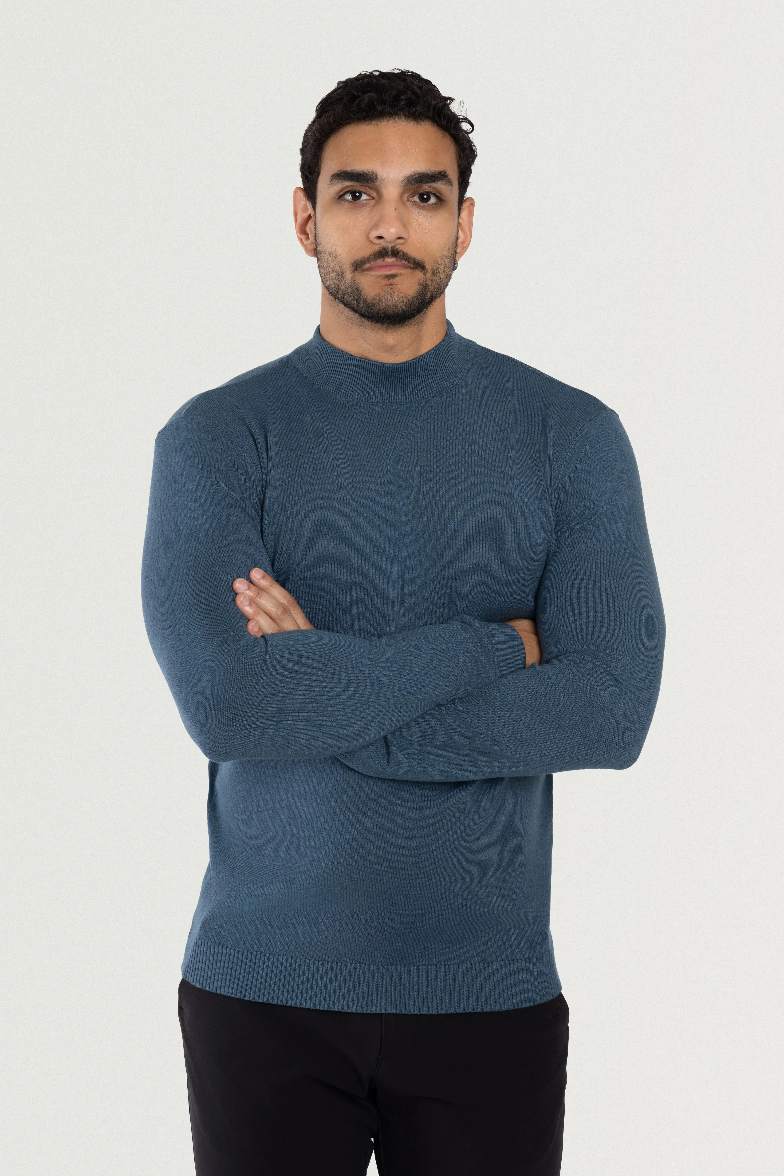 X RAY Men's Basic Casual Mockneck Sweater