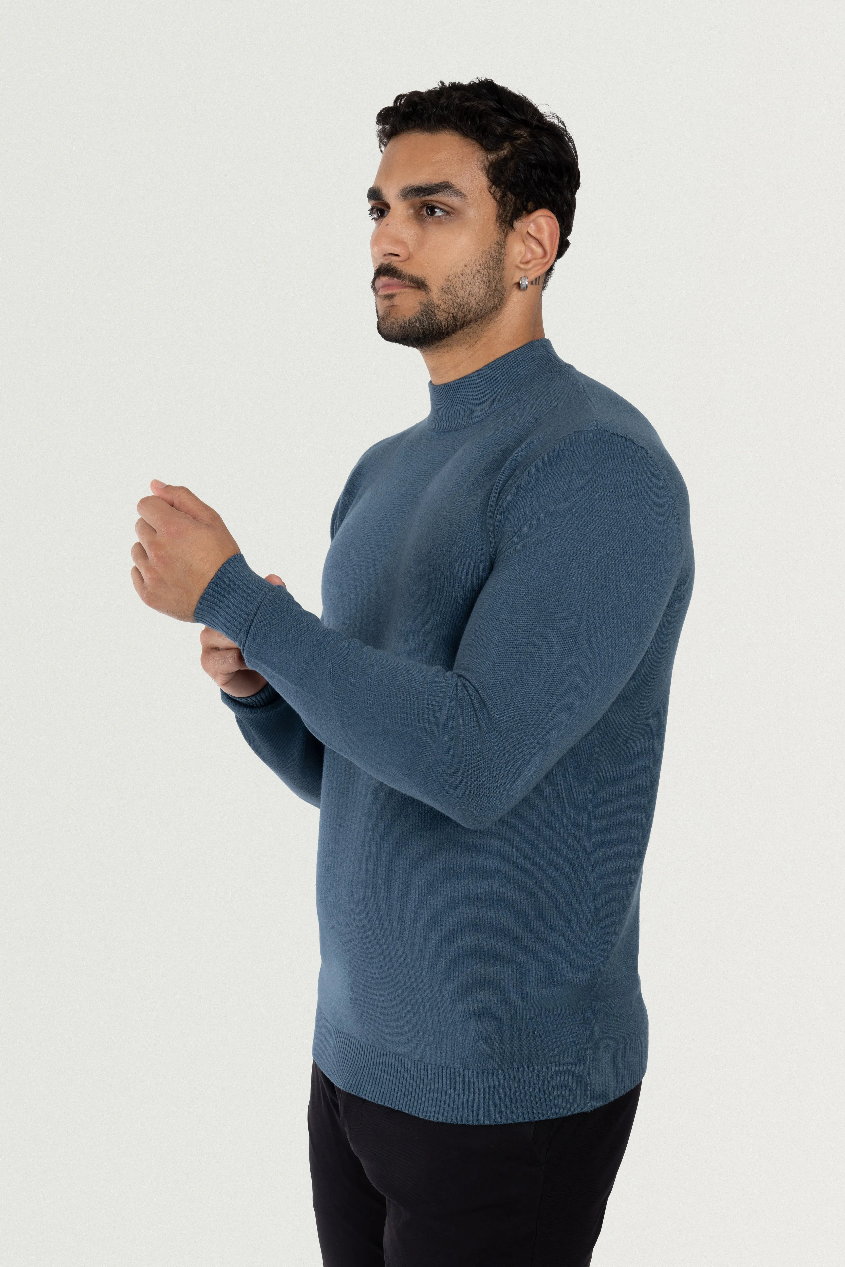 X RAY Men's Basic Casual Mockneck Sweater