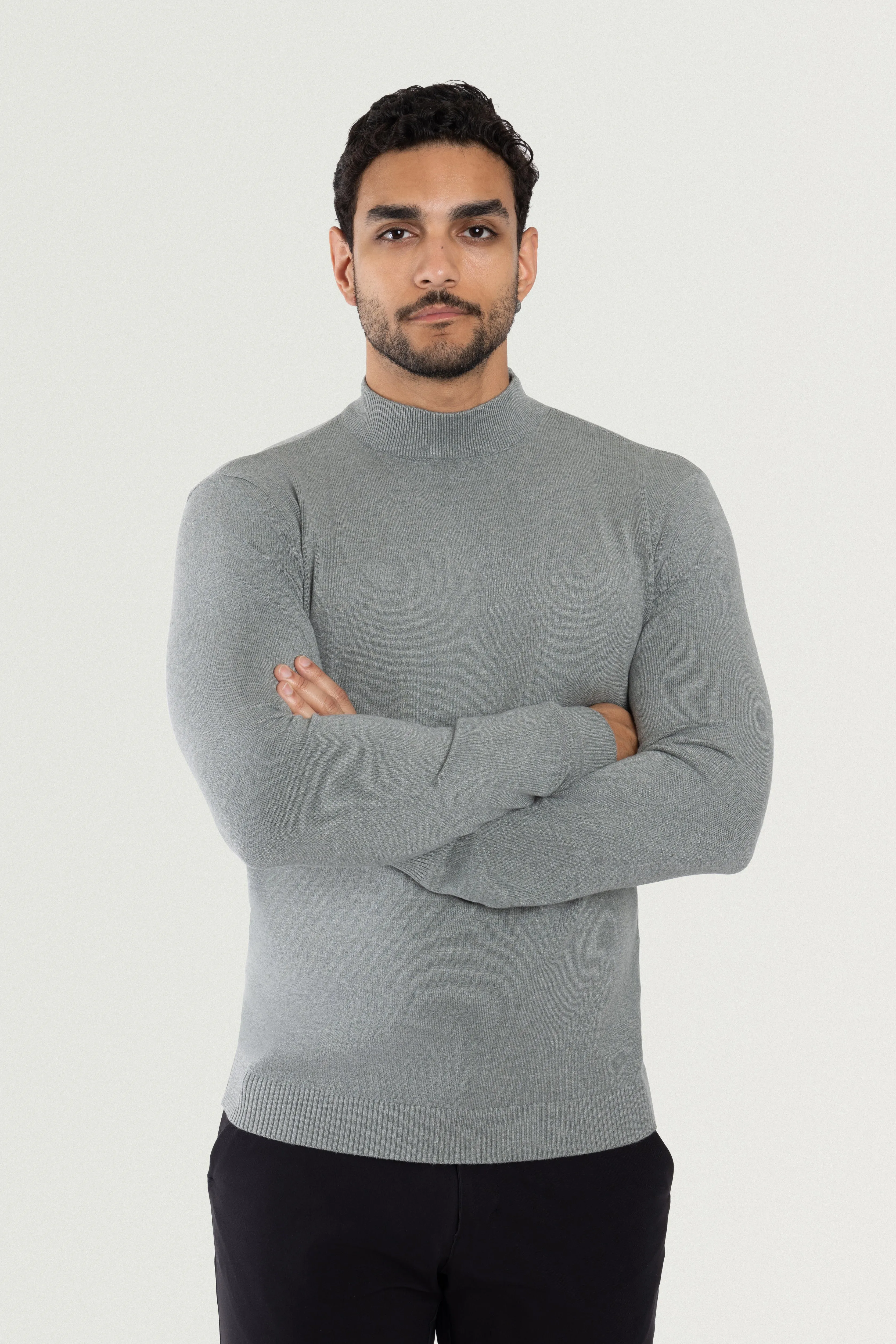 X RAY Men's Basic Casual Mockneck Sweater