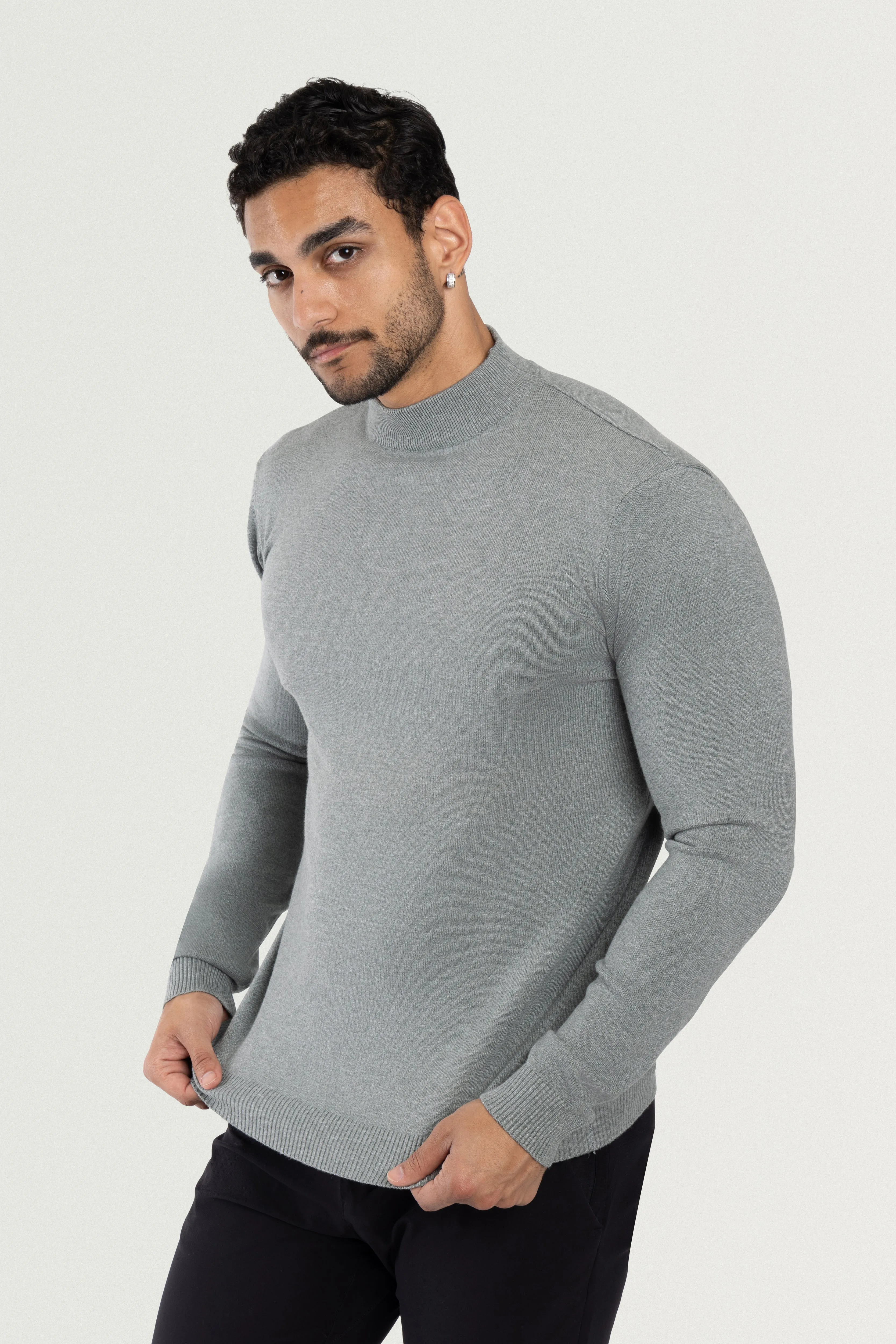 X RAY Men's Basic Casual Mockneck Sweater