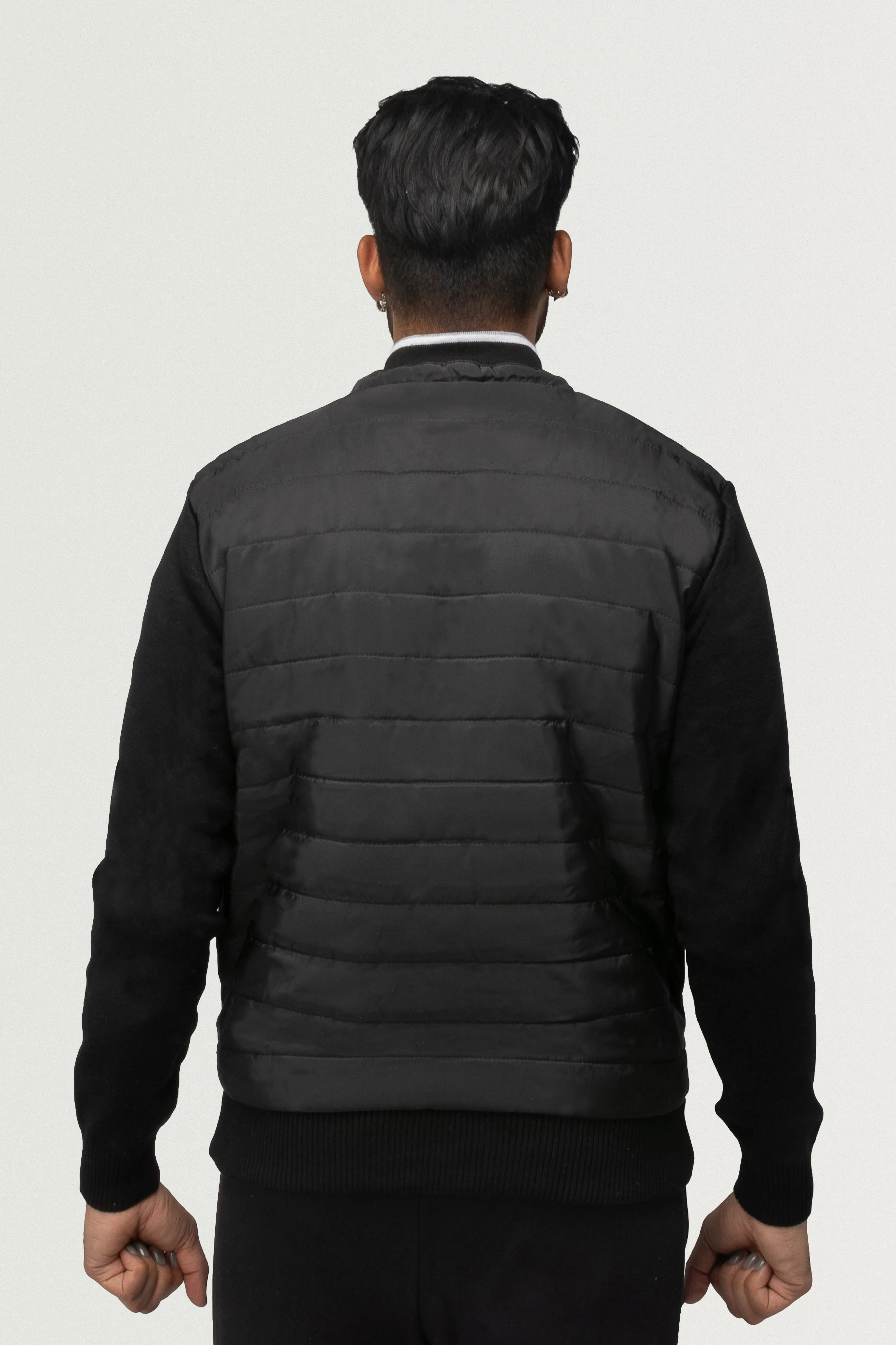 X RAY Men's Lightly Padded Hybrid Sweater Jacket