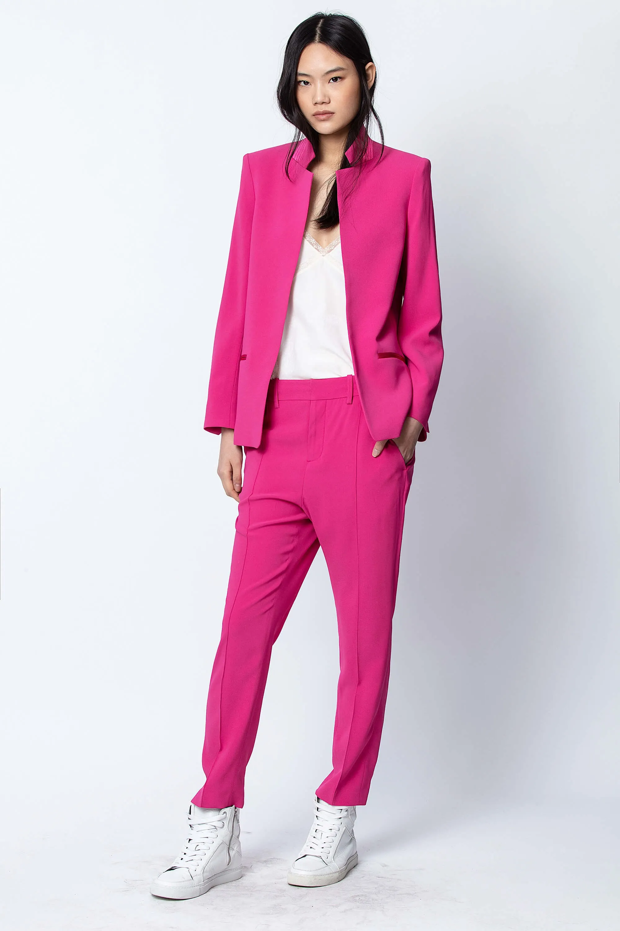 Zadig & Voltaire - Volly Satin Blazer in Raspberry