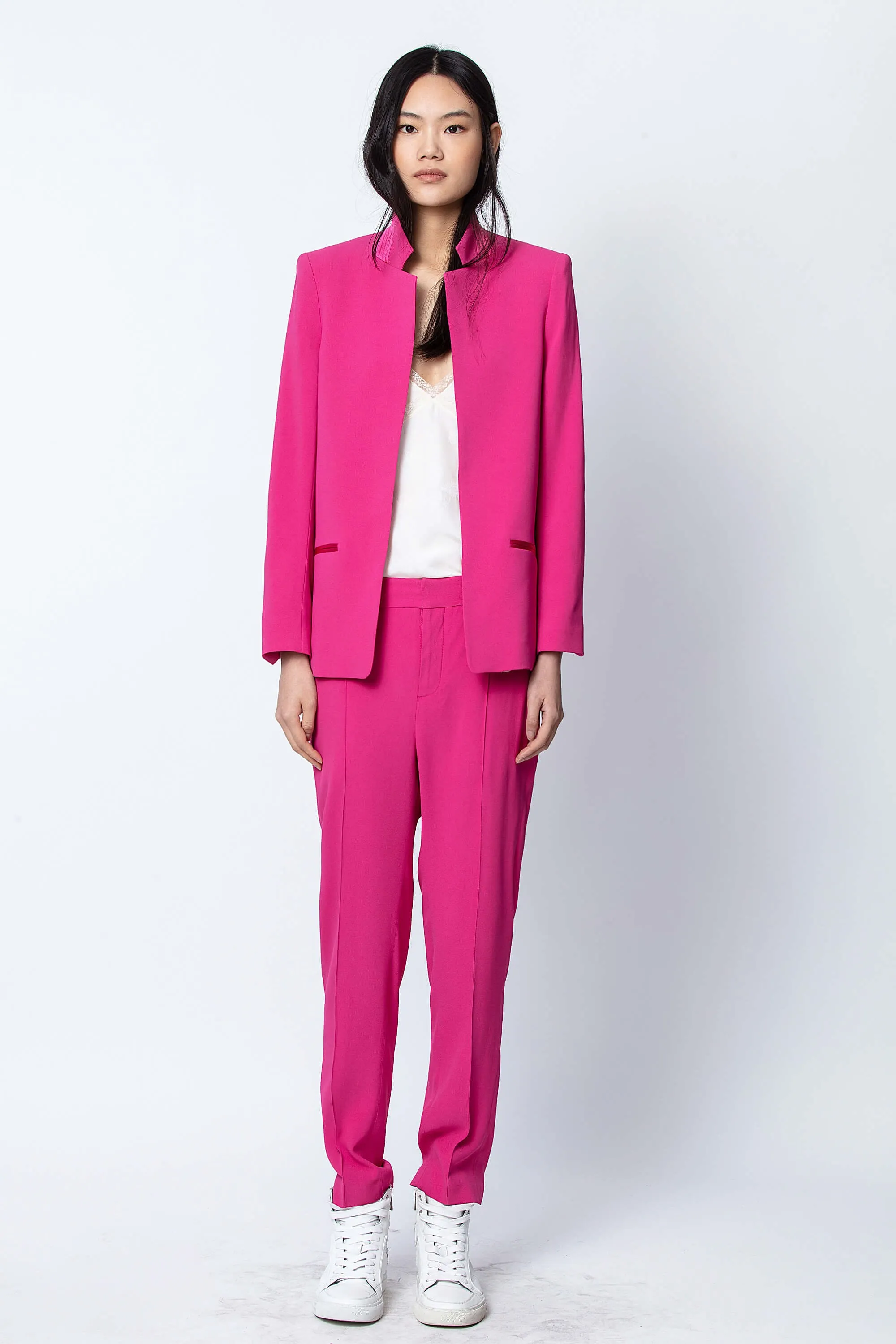 Zadig & Voltaire - Volly Satin Blazer in Raspberry