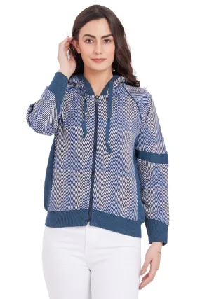 Zig_Zac Patterned Smart Hoodie Sweatshirt