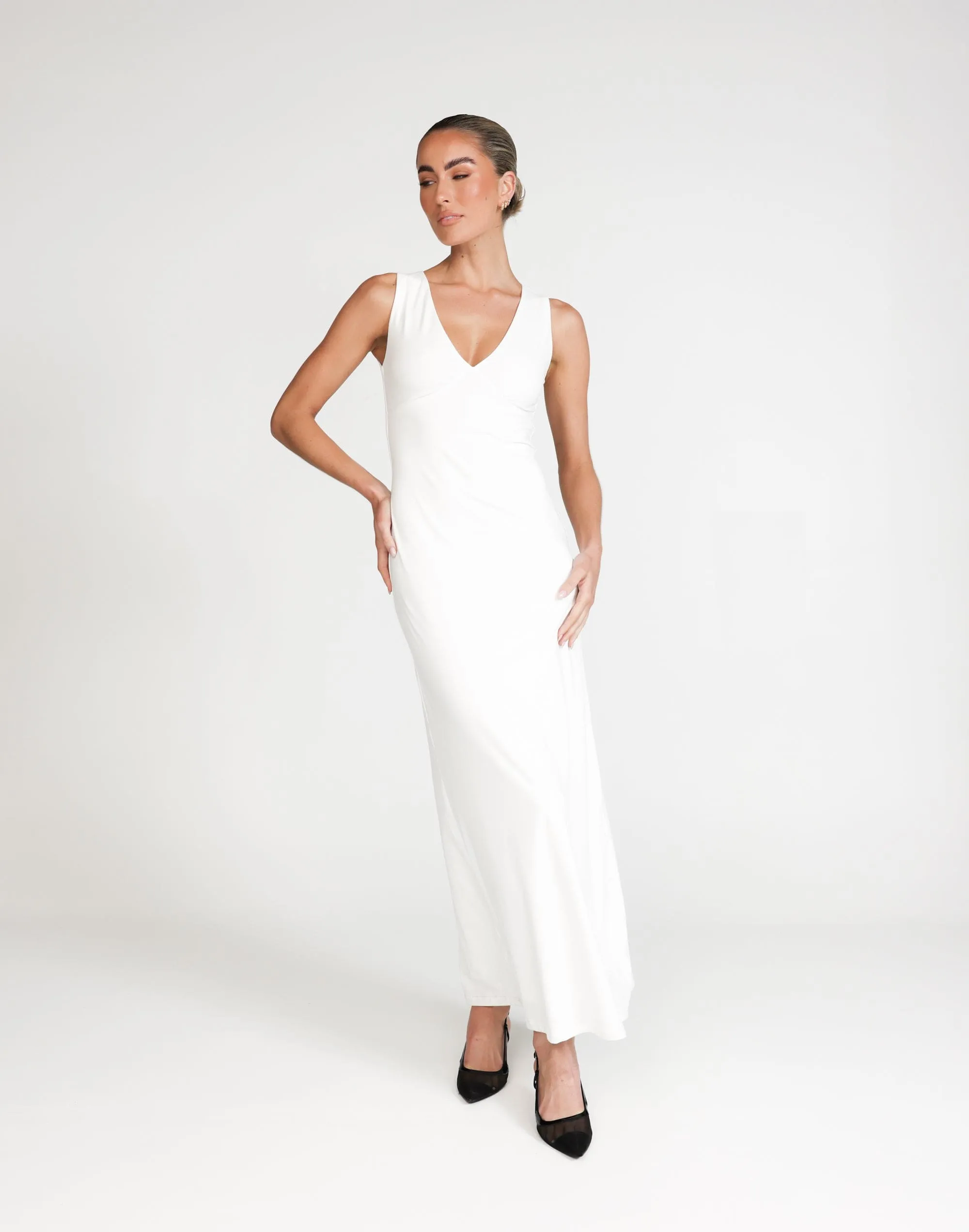 Zira Maxi Dress (White)